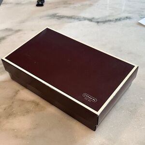 Coach Maroon Box with White Trim